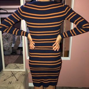 Stripped Bodycon Dress